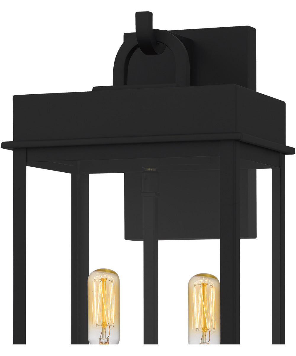 Carmen Medium 2-light Outdoor Wall Light Matte Black