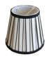 5"x8"x7" Metropolitan Softback Empire Edison Clip On Lampshade, Eggshell with Black Highlight Trim