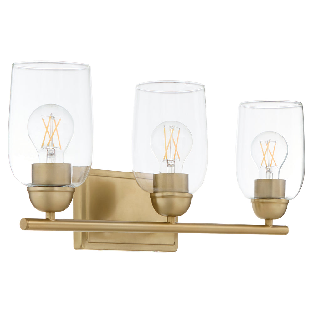 Wallinger 3-light Bath Vanity Light Aged Brass