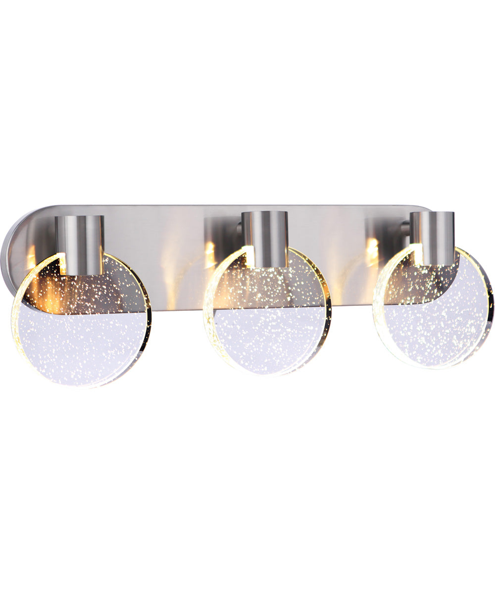 Glisten 3-Light Lighting Brushed Polished Nickel