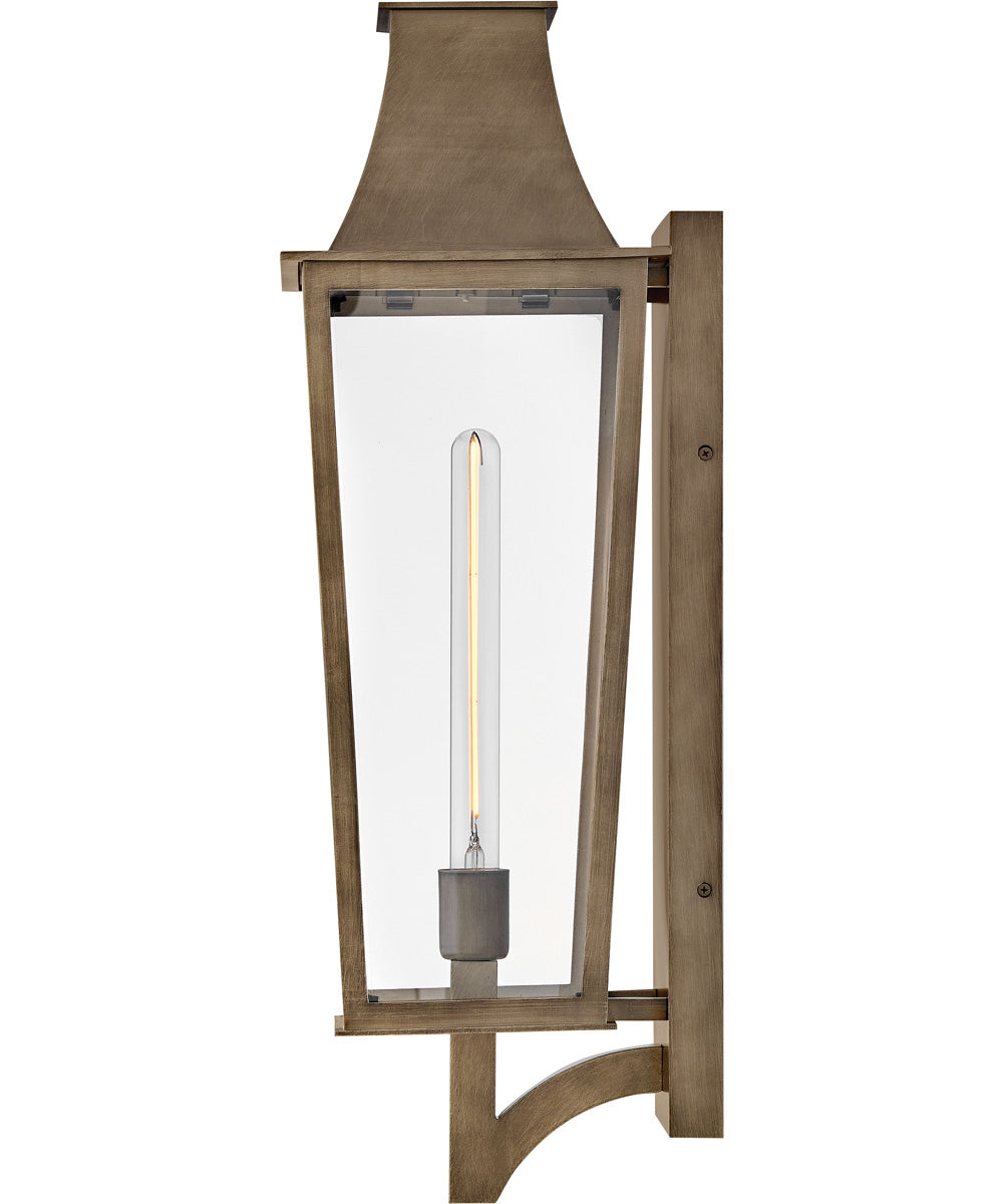 Georgetown 1-Light Large Wall Mount Lantern in Burnished Bronze