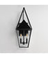 Bavaria Large 2-Light Outdoor Wall Sconce Black