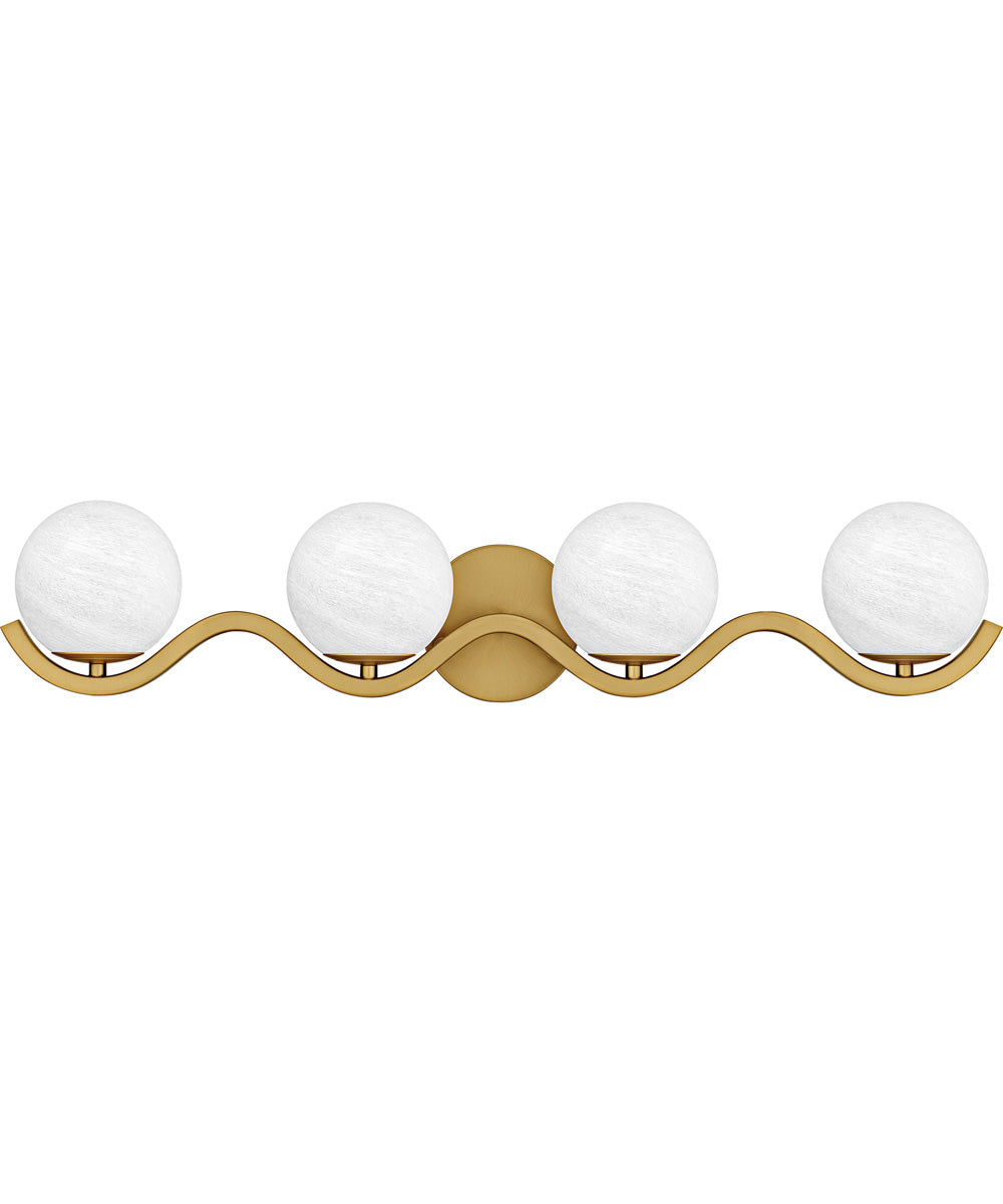 Spherical Extra Large 4-light Bath Light Aged Brass