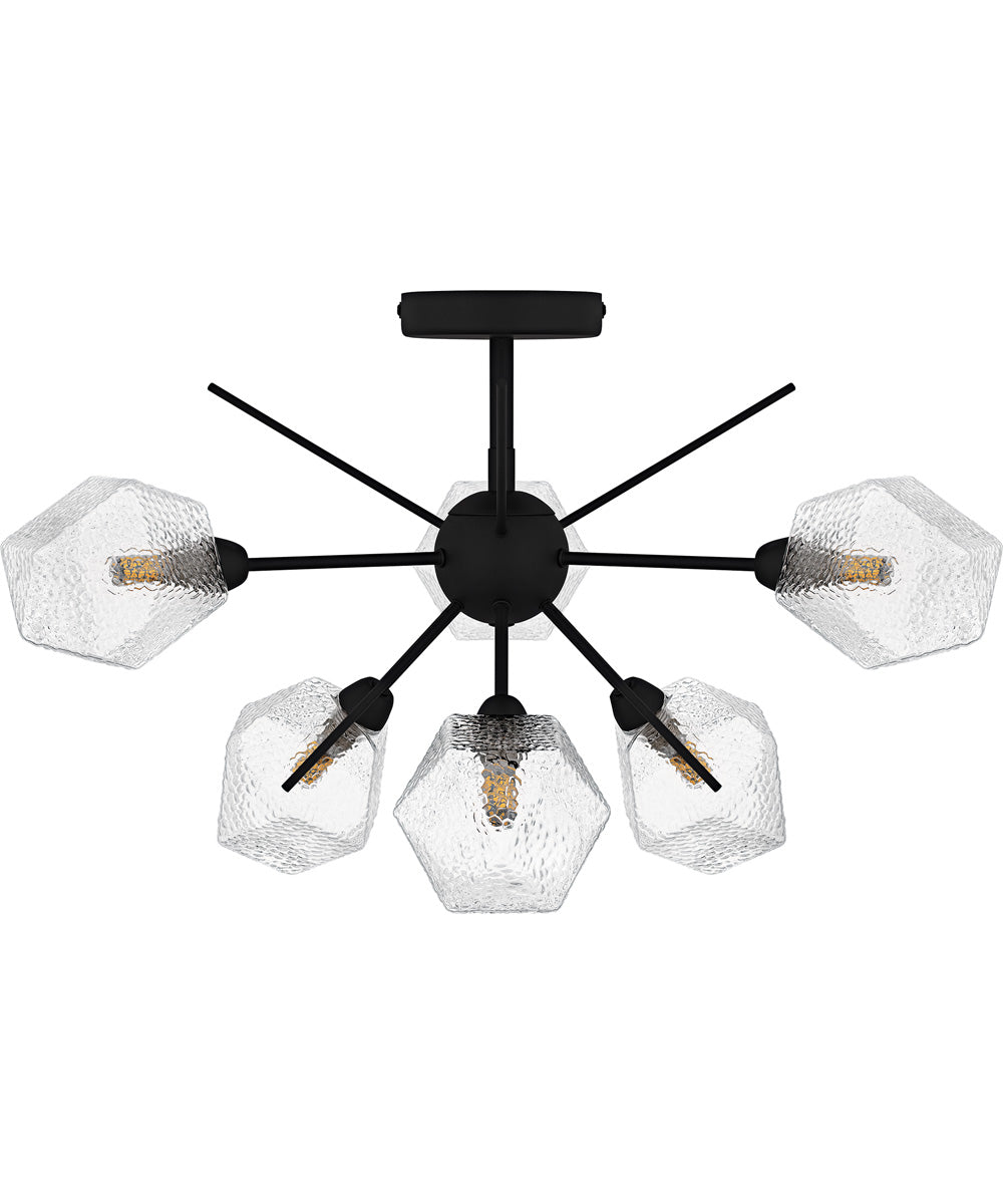 Salvador Extra Large 6-light Semi Flush Mount Earth Black