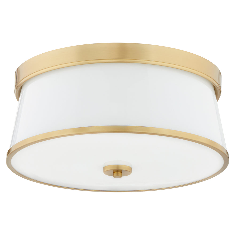 Weir 3-light Ceiling Flush Mount Aged Brass