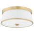 Weir 3-light Ceiling Flush Mount Aged Brass