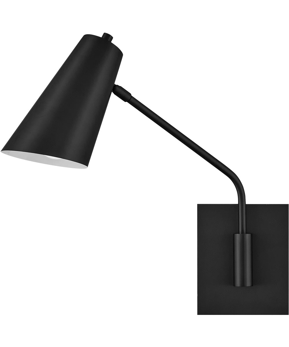 Bray 1-Light Medium Swing Arm Single Light Sconce in Black