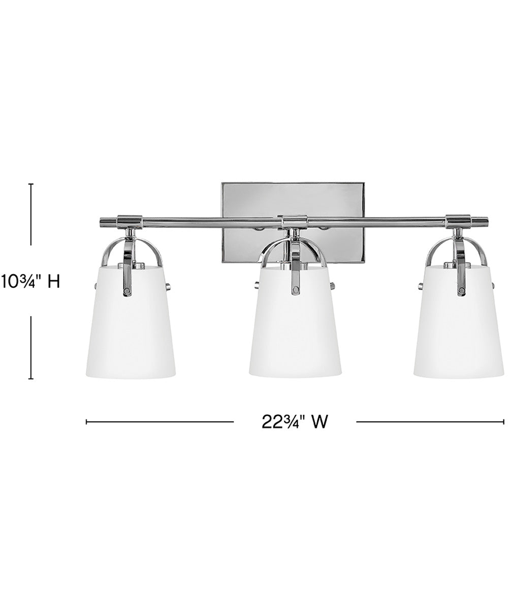 Foster 3-Light Medium Three Light Vanity in Chrome