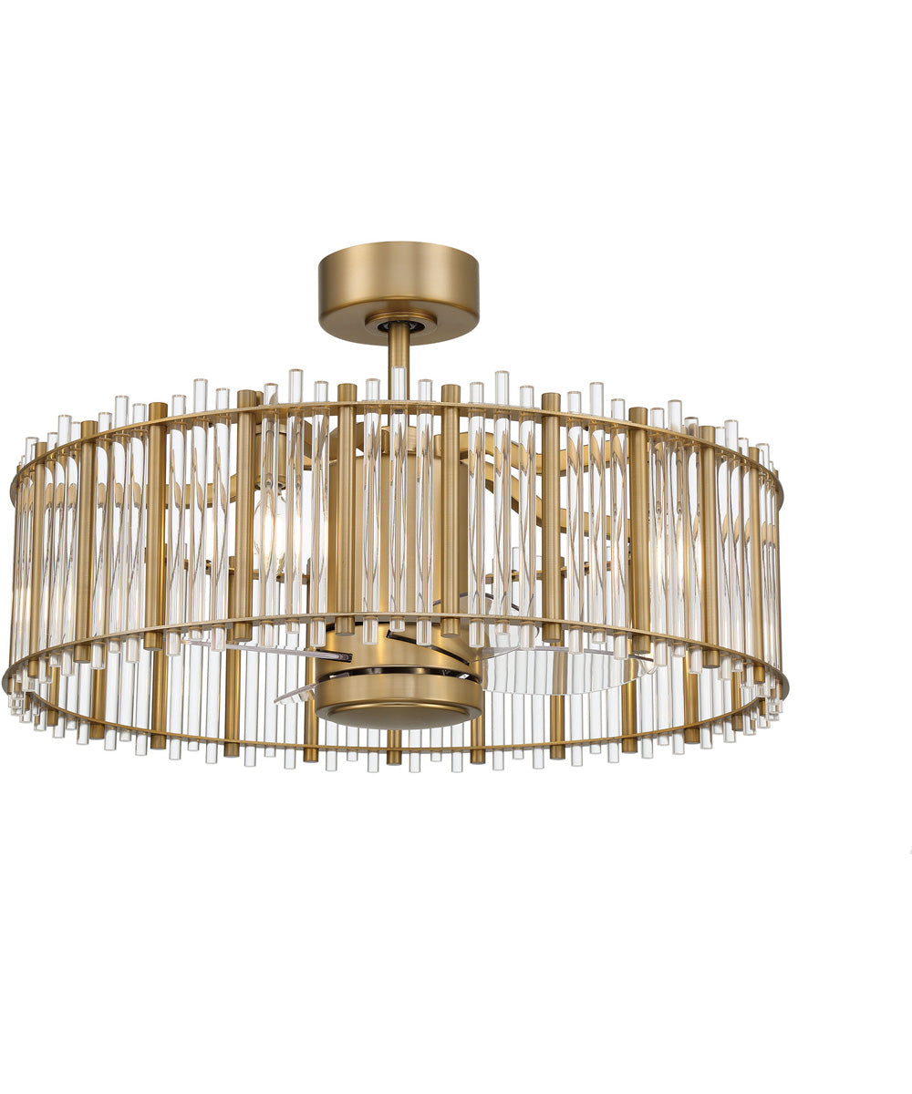 Reveal Fandelier 5-Light Fan Satin Brass