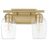 Wallinger 2-light Bath Vanity Light Aged Brass