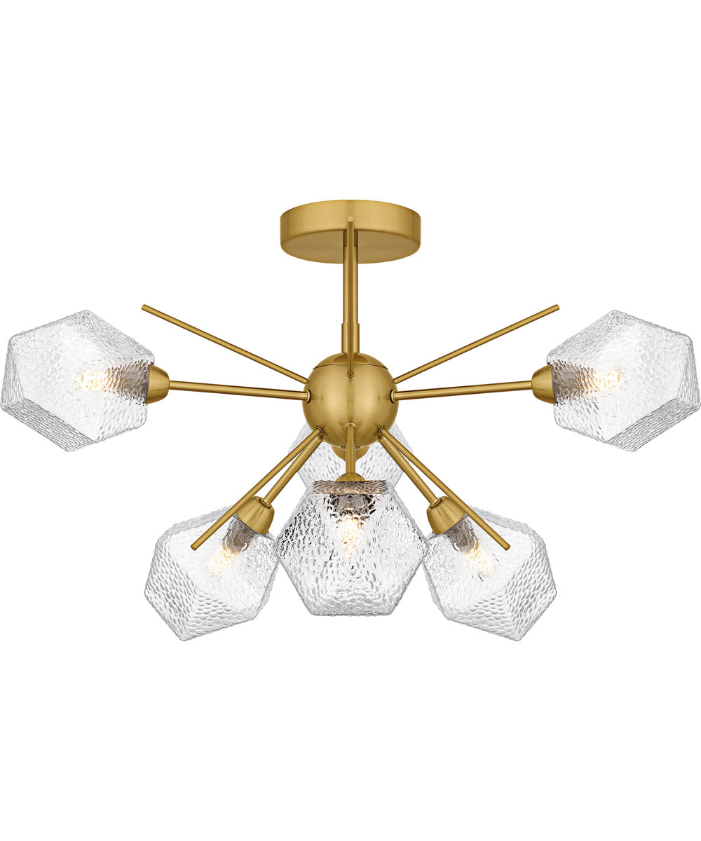 Salvador Extra Large 6-light Semi Flush Mount Brushed Gold