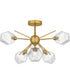 Salvador Extra Large 6-light Semi Flush Mount Brushed Gold