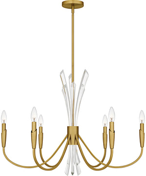 Cecily 6-light Chandelier Brushed Gold