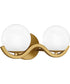 Spherical Medium 2-light Bath Light Aged Brass