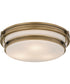 Quoizel Flush Mount Medium 3-light Flush Mount Weathered Brass