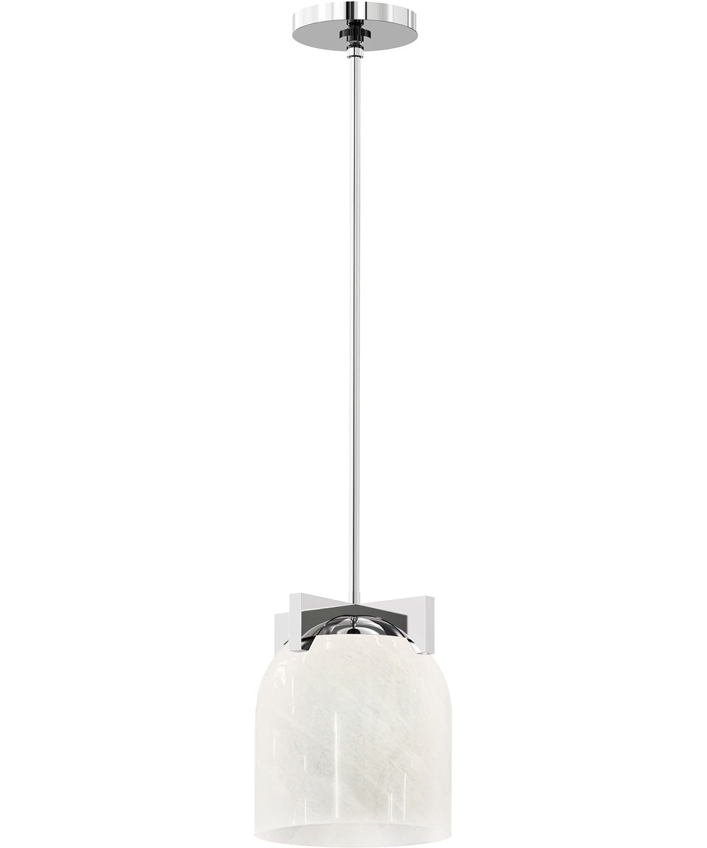 Scoop 1-Light Pendant/Flush Mount Polished Chrome