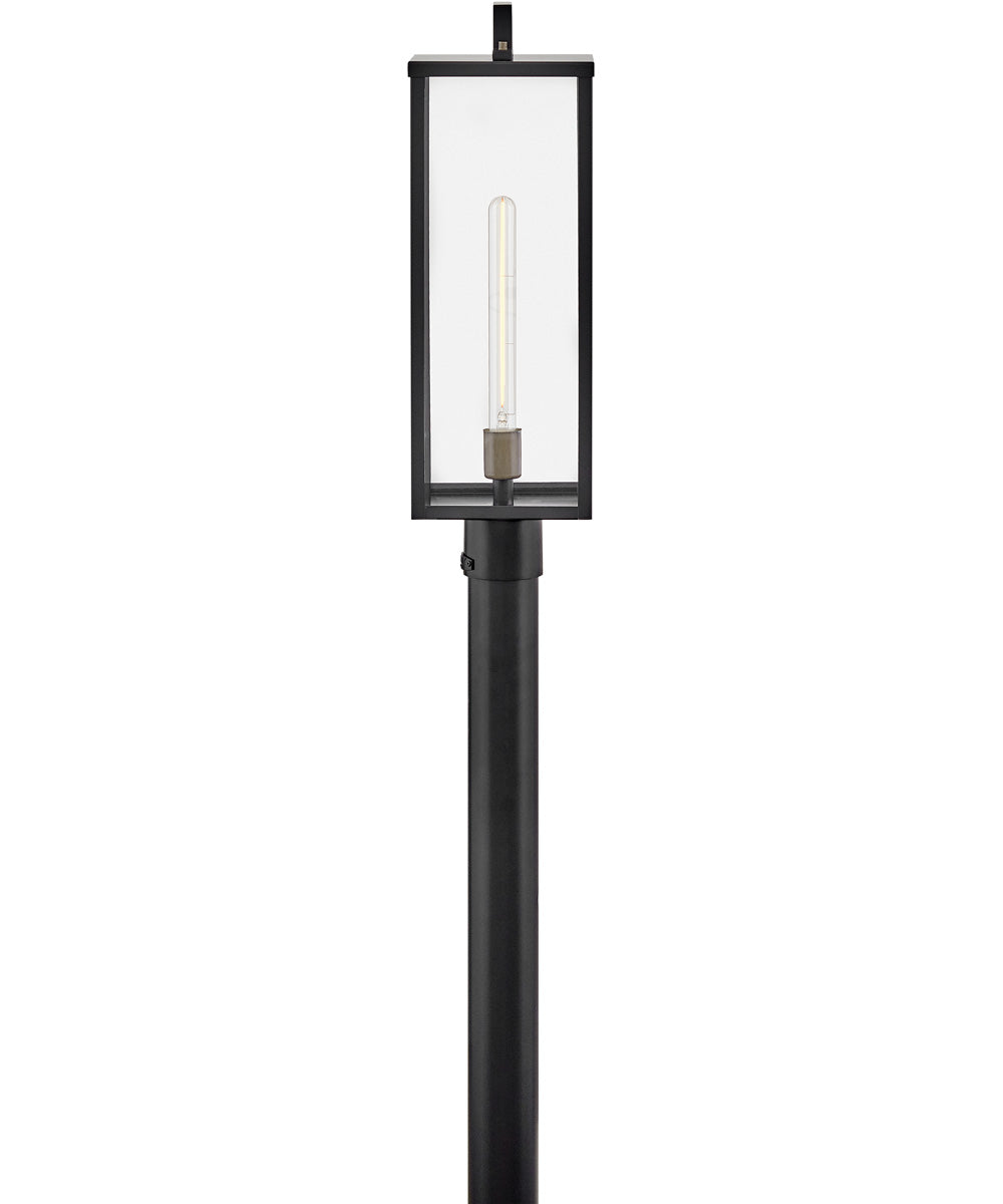 Catalina 1-Light Large Post Mount Lantern in Black