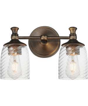 Swirl 2-Light Wall Sconce Antique Bronze