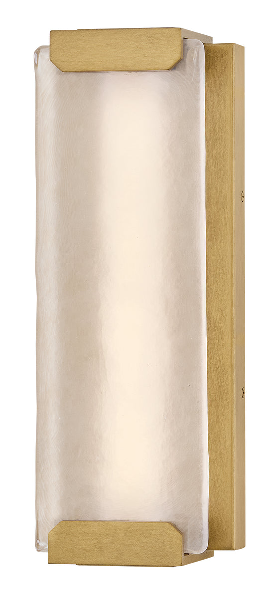 Zayde LED-Light Medium Wall Mount Lantern in Heritage Brass