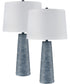 Kent 31'' High 1-Light Table Lamp - Set of 2 Dark Blue