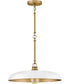 Sadie 1-Light Large Dome Pendant in Lacquered Brass