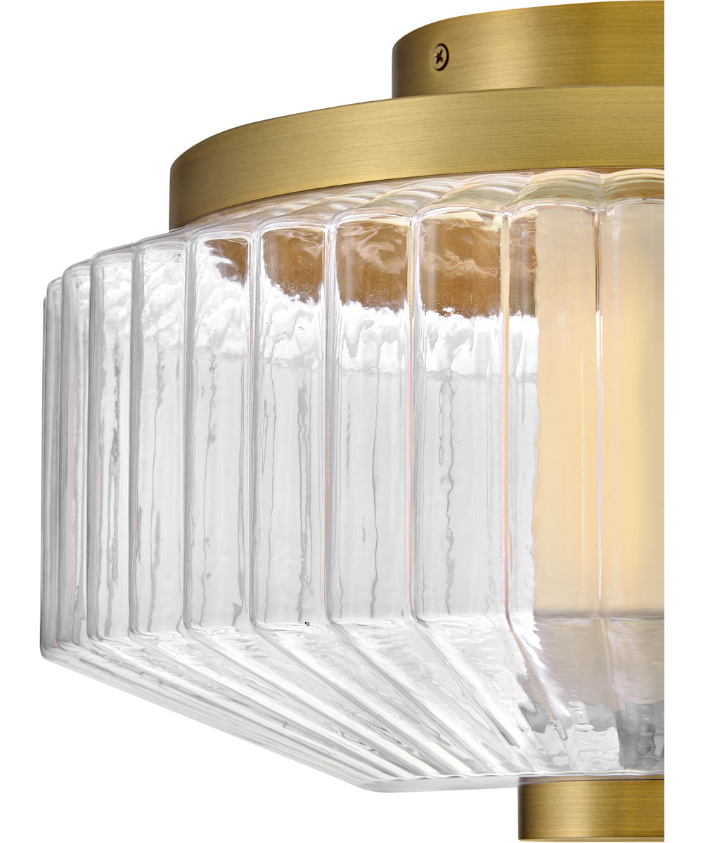 Reign LED-Light Small LED Flush Mount in Lacquered Brass