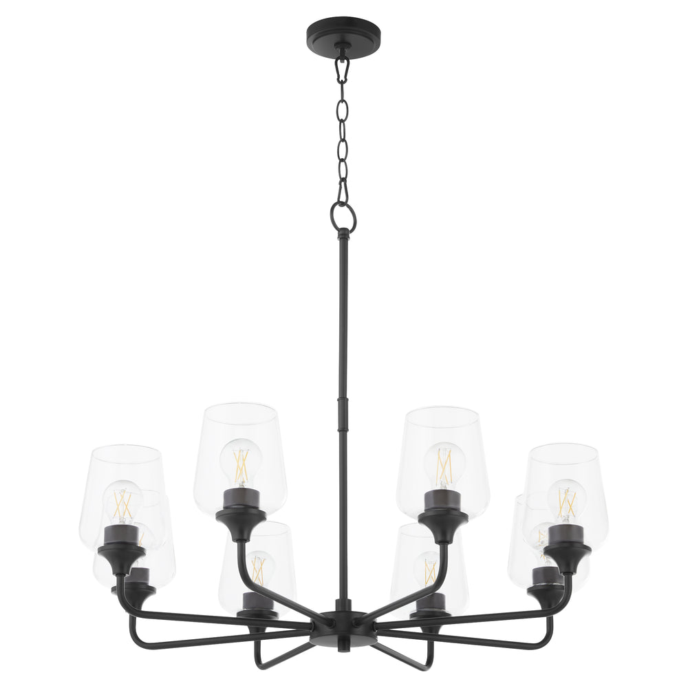 Raymond 8-light Chandelier Matte Black