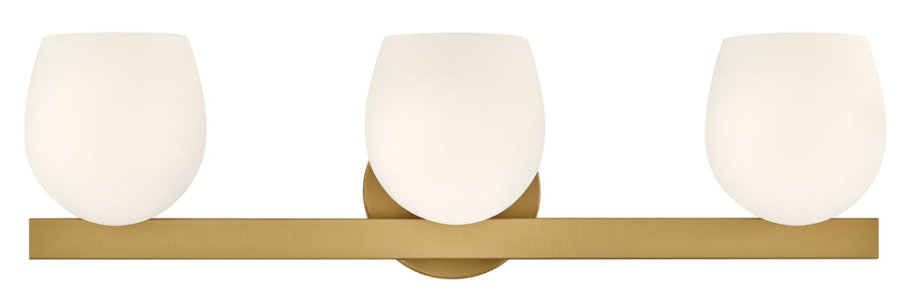 Mae 3-Light Medium Three Light Vanity in Lacquered Brass