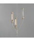 Regent 3-Light Pendant Light French Gray / Natural Aged Brass