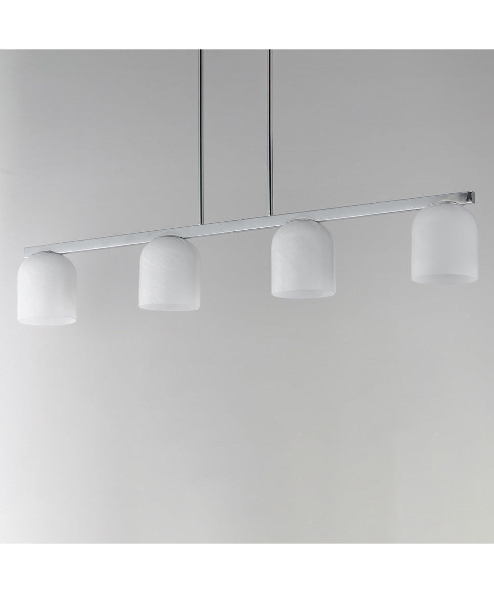 Scoop 4-Light Linear Pendant Polished Chrome