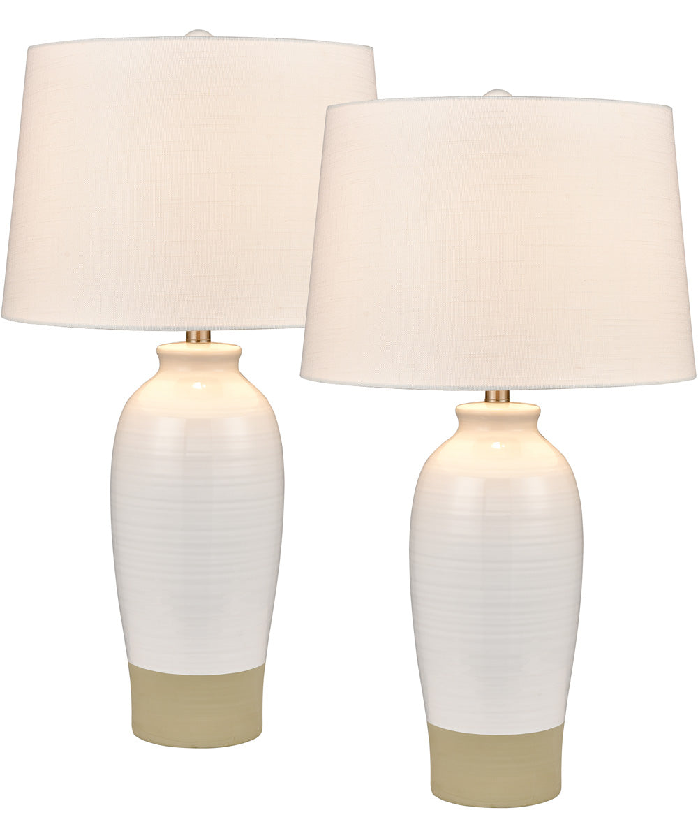 Peli 29'' High 1-Light Table Lamp - Set of 2 White