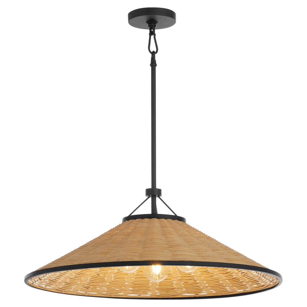 Cona 3-light Pendant Matte Black