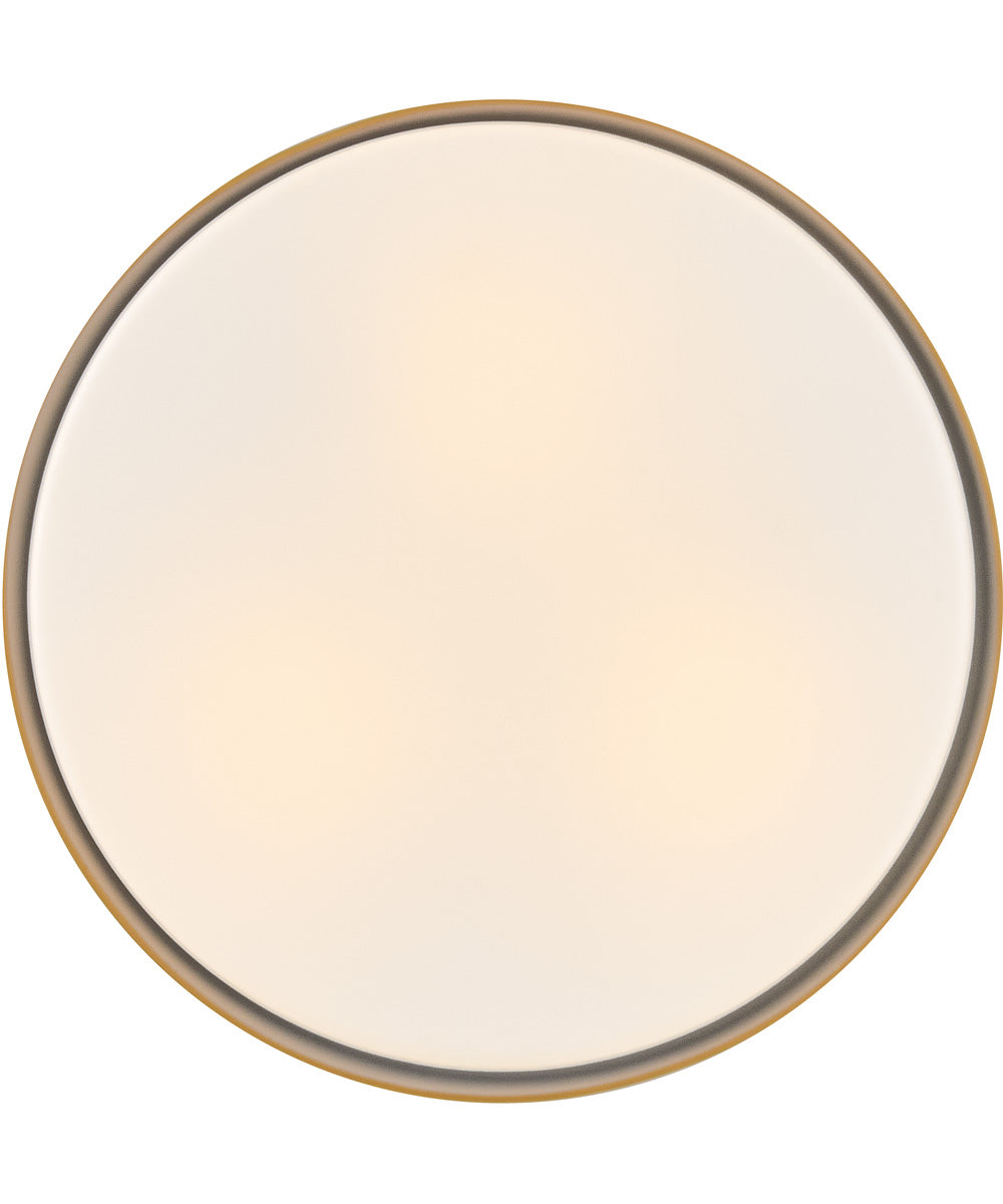 Cedric 3-Light Medium Flush Mount in Lacquered Brass