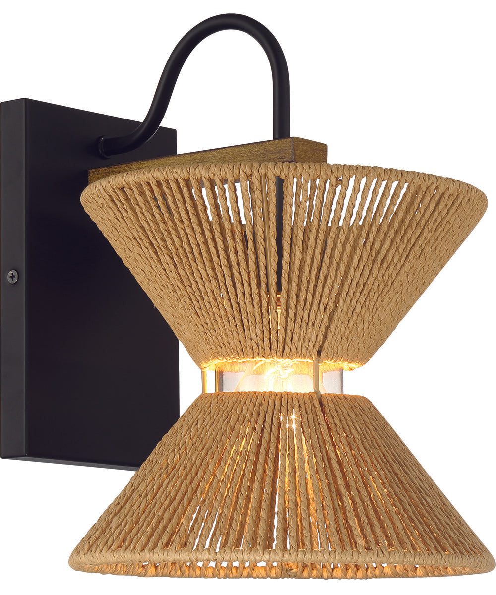 Serena 1-Light Lighting Flat Black/Walnut