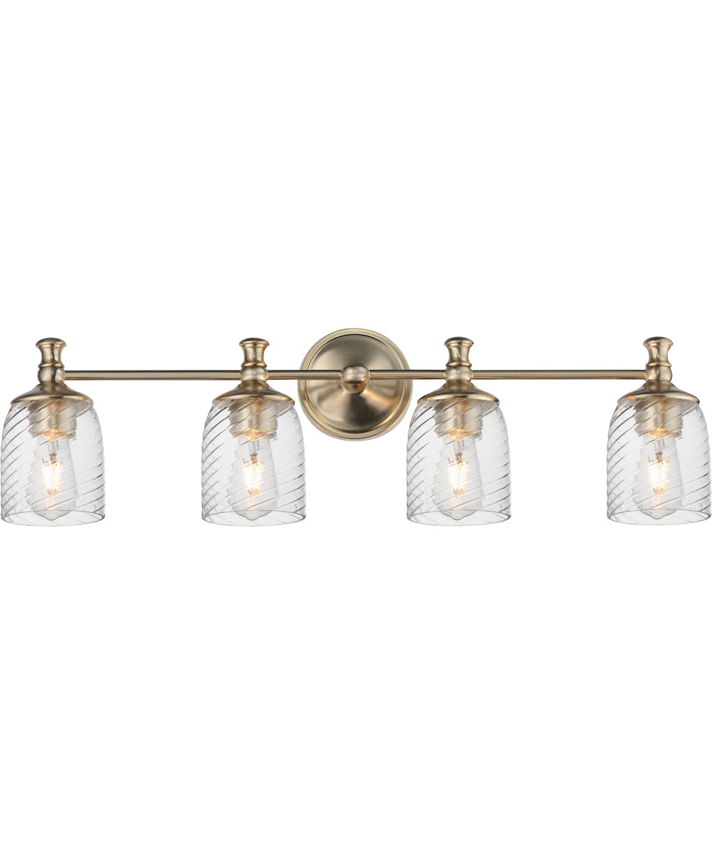 Swirl 4-Light Bath Vanity Satin Champagne