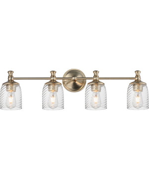 Swirl 4-Light Bath Vanity Satin Champagne