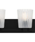 Gray Large 3-light Bath Light Matte Black