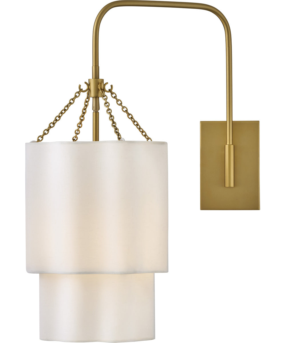 Gwen 1-Light Large Single Light Sconce in Lacquered Brass