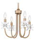 Remy 4-light Chandelier Bronze Gold