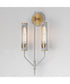 Regent 2-Light Wall Sconce Light French Gray / Natural Aged Brass