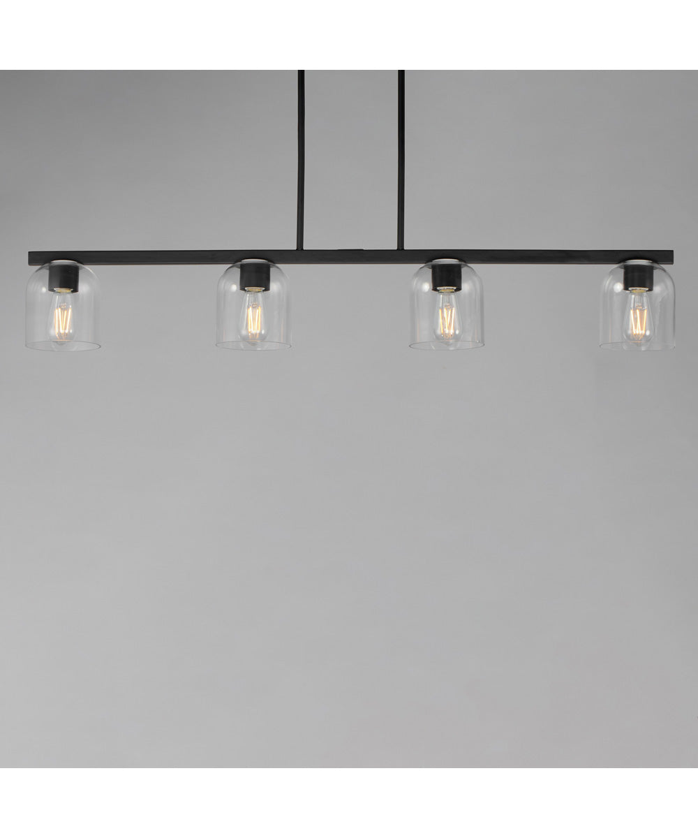 Scoop 4-Light Linear Pendant Black