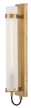 Ryden 1-Light Large Tall Single Light Sconce in Heritage Brass