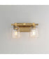 Cubos 2-Light Wall Sconce Natural Aged Brass