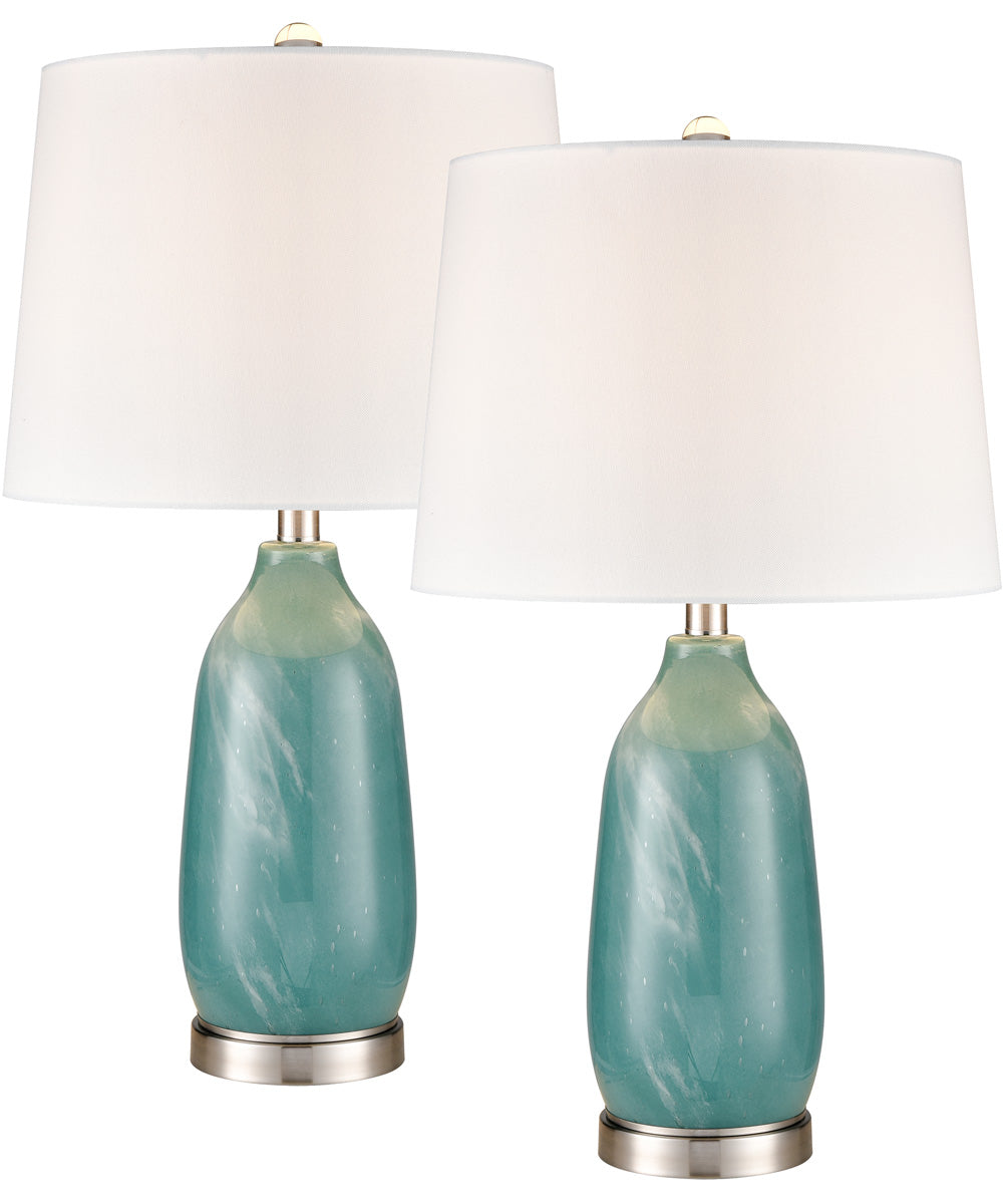 Lyric 25'' High 2-Light Table Lamp - Set of 2 Green