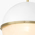 1-light Pendant Studio White w/ Aged Brass