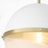 1-light Pendant Studio White w/ Aged Brass