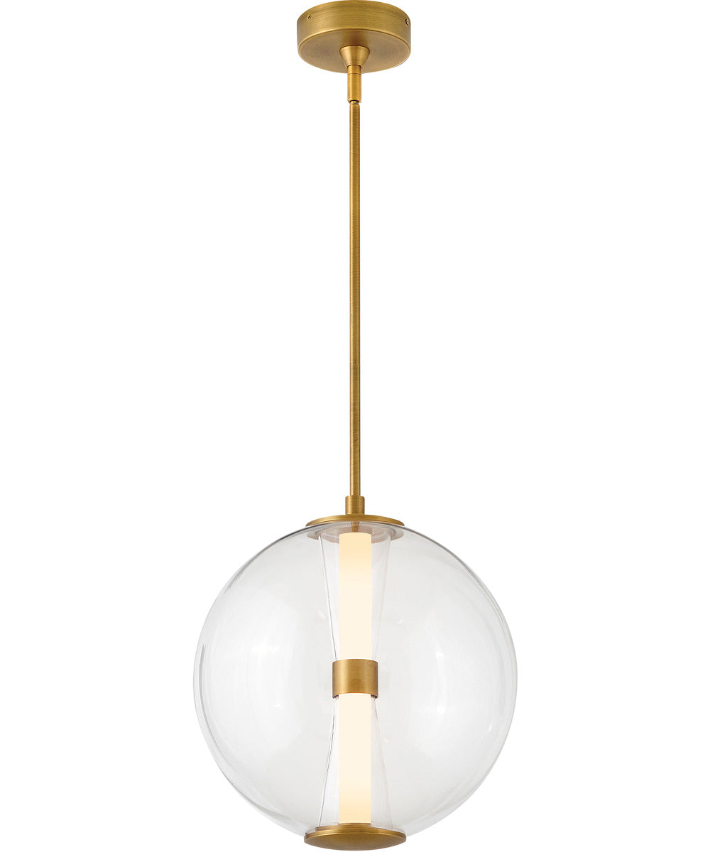 Elin LED-Light Medium Globe Pendant in Lacquered Brass