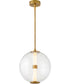 Elin LED-Light Medium Globe Pendant in Lacquered Brass