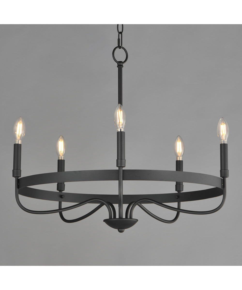 Frankie 5-Light Chandelier Black