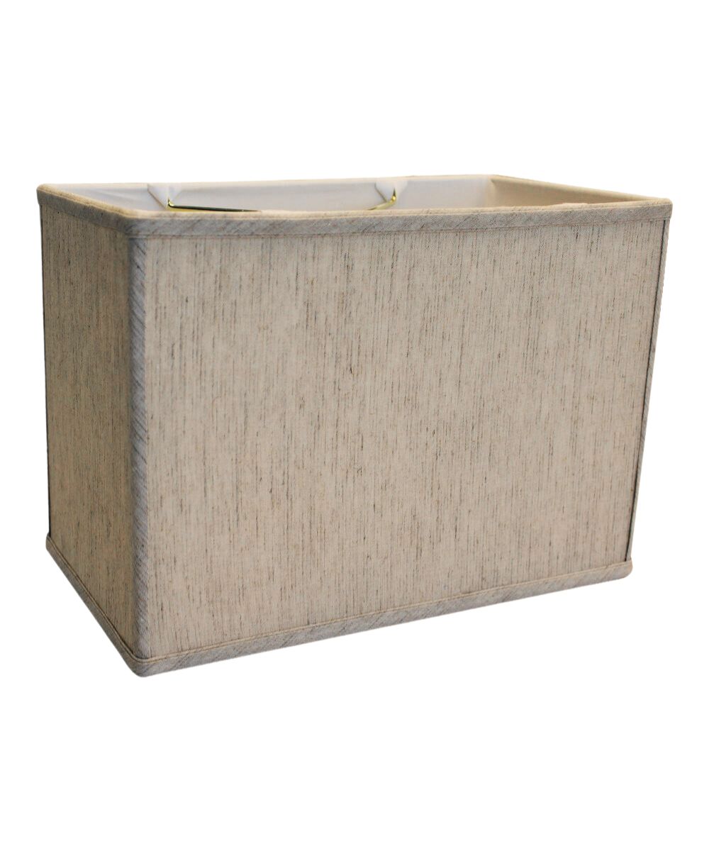 7"W x 9"H Rectangular Drum Lampshade Softback Textured Oatmeal